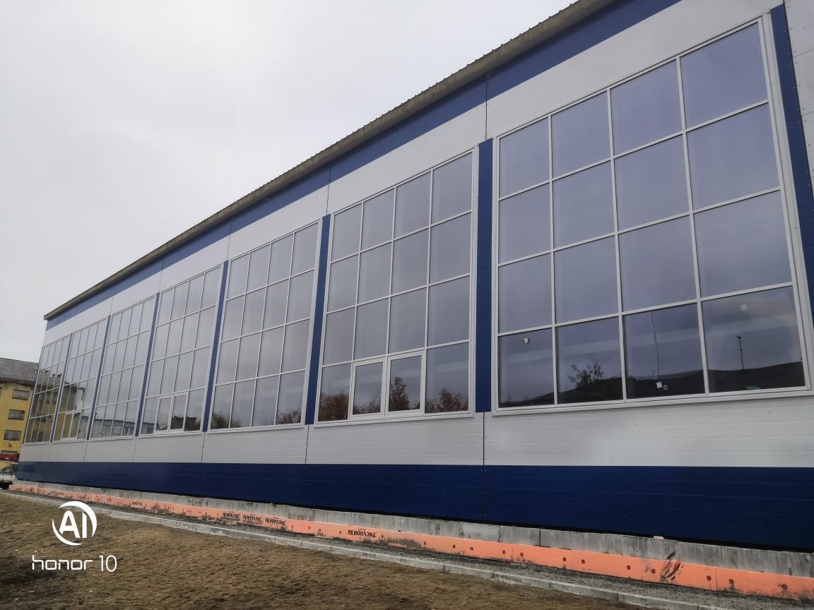 Изготовление и монтаж витражных конструкций 390 кв.м.