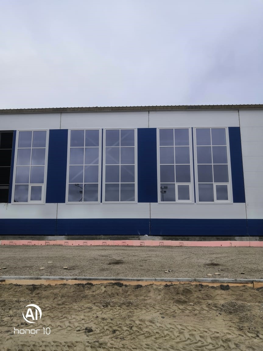 Изготовление и монтаж витражных конструкций 390 кв.м.